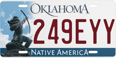OK license plate 249EYY