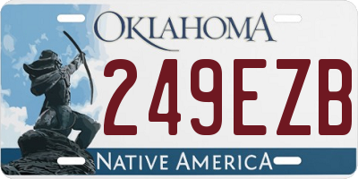 OK license plate 249EZB
