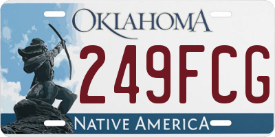 OK license plate 249FCG