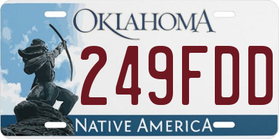 OK license plate 249FDD