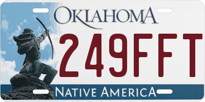 OK license plate 249FFT