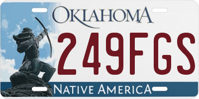 OK license plate 249FGS