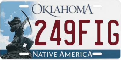 OK license plate 249FIG