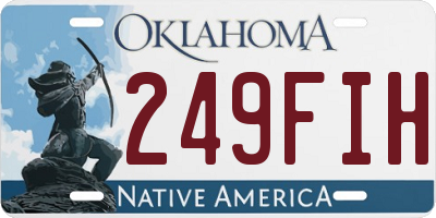 OK license plate 249FIH