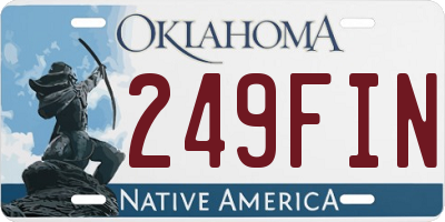 OK license plate 249FIN