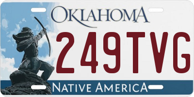 OK license plate 249TVG