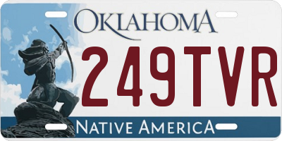 OK license plate 249TVR