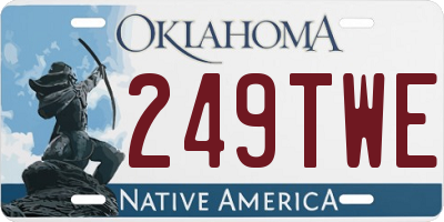 OK license plate 249TWE
