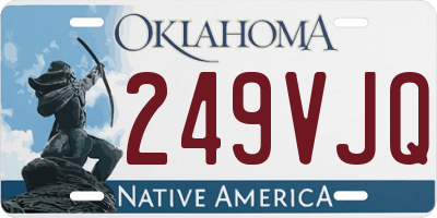 OK license plate 249VJQ