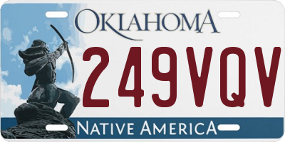OK license plate 249VQV