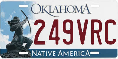 OK license plate 249VRC