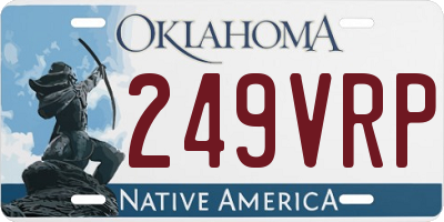 OK license plate 249VRP