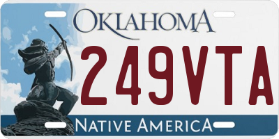 OK license plate 249VTA