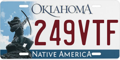 OK license plate 249VTF