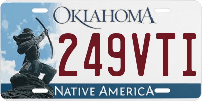 OK license plate 249VTI