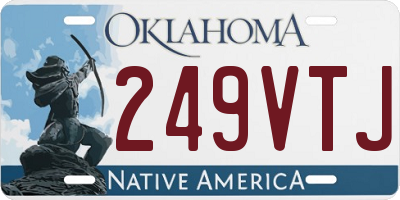 OK license plate 249VTJ
