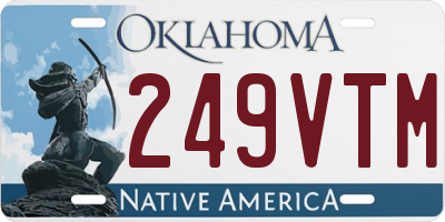 OK license plate 249VTM
