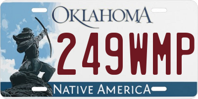 OK license plate 249WMP
