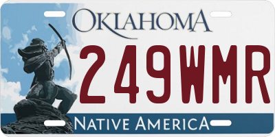 OK license plate 249WMR