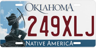 OK license plate 249XLJ