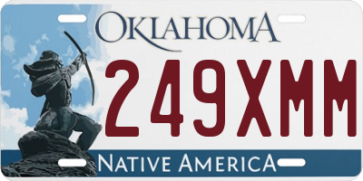 OK license plate 249XMM