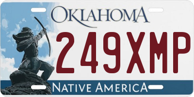 OK license plate 249XMP