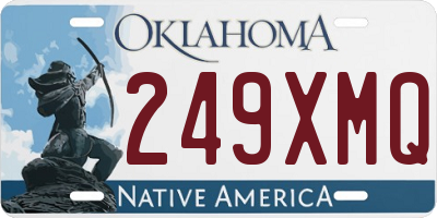 OK license plate 249XMQ