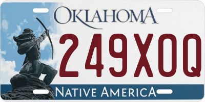OK license plate 249XOQ