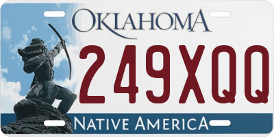 OK license plate 249XQQ
