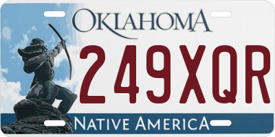 OK license plate 249XQR