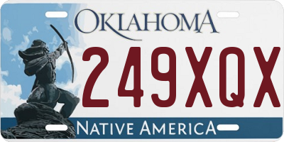 OK license plate 249XQX