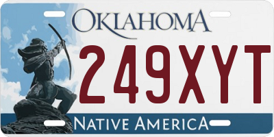 OK license plate 249XYT