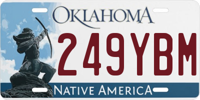 OK license plate 249YBM