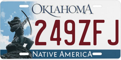 OK license plate 249ZFJ