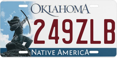 OK license plate 249ZLB