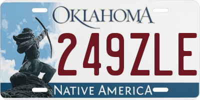OK license plate 249ZLE