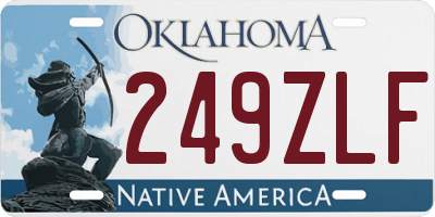 OK license plate 249ZLF