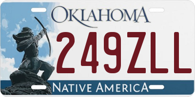 OK license plate 249ZLL