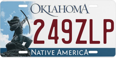 OK license plate 249ZLP