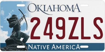 OK license plate 249ZLS