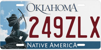 OK license plate 249ZLX