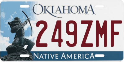 OK license plate 249ZMF