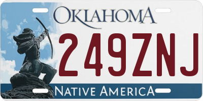 OK license plate 249ZNJ