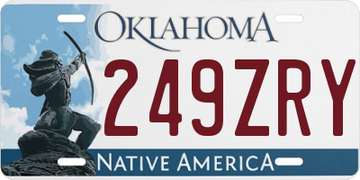 OK license plate 249ZRY