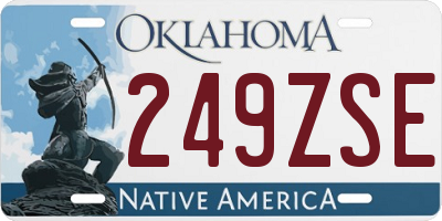 OK license plate 249ZSE