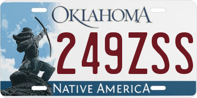 OK license plate 249ZSS