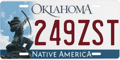 OK license plate 249ZST
