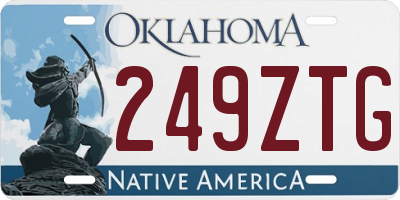 OK license plate 249ZTG