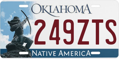 OK license plate 249ZTS