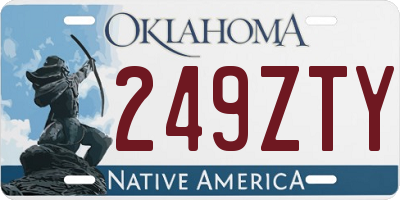 OK license plate 249ZTY